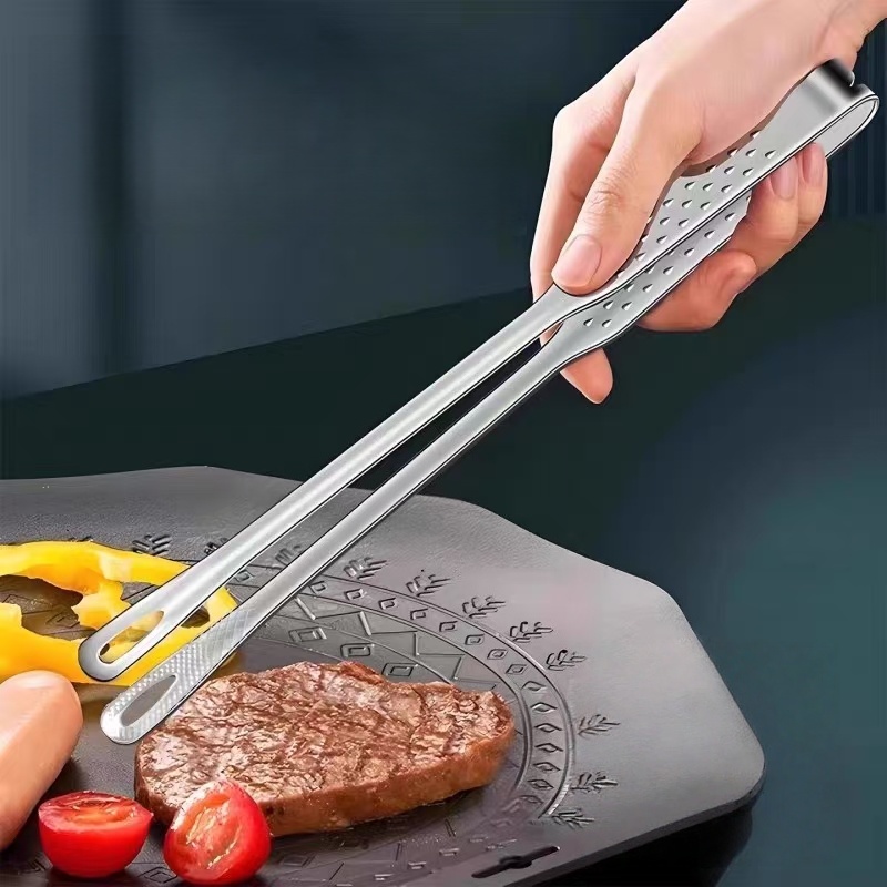 Camping Cooking Meat - Kitchen Tongs Barbecue Grill Tongs Steel