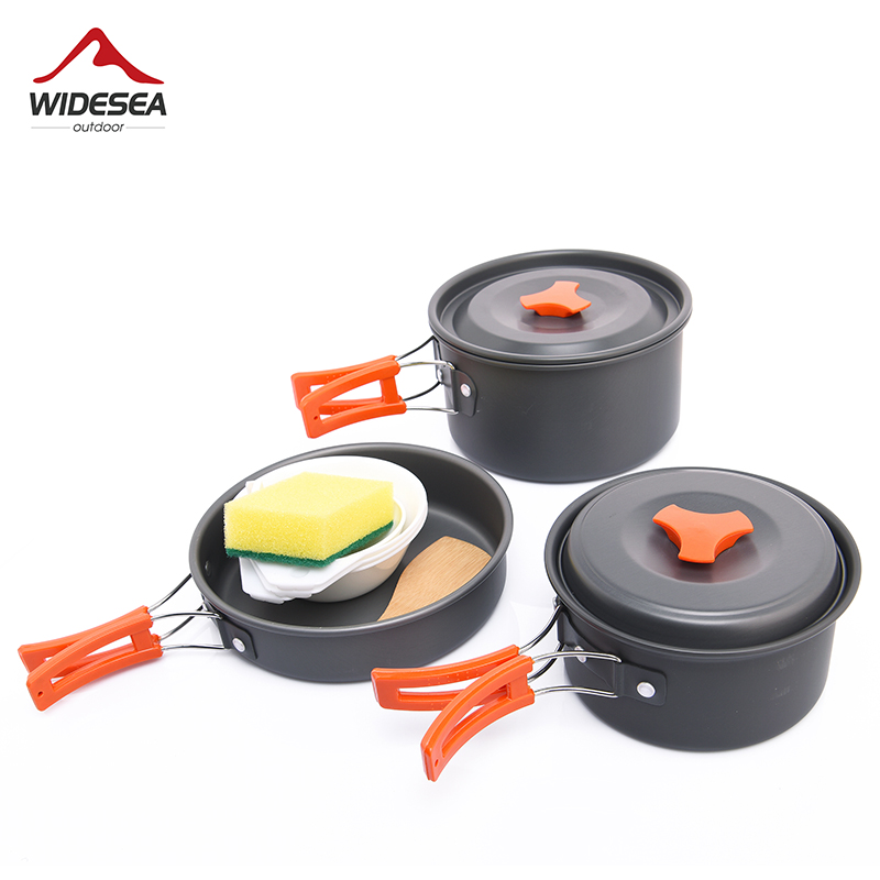 Camping Cooking Pots And Pans - Widesea Camping Outdoor Cookware Set Tableware