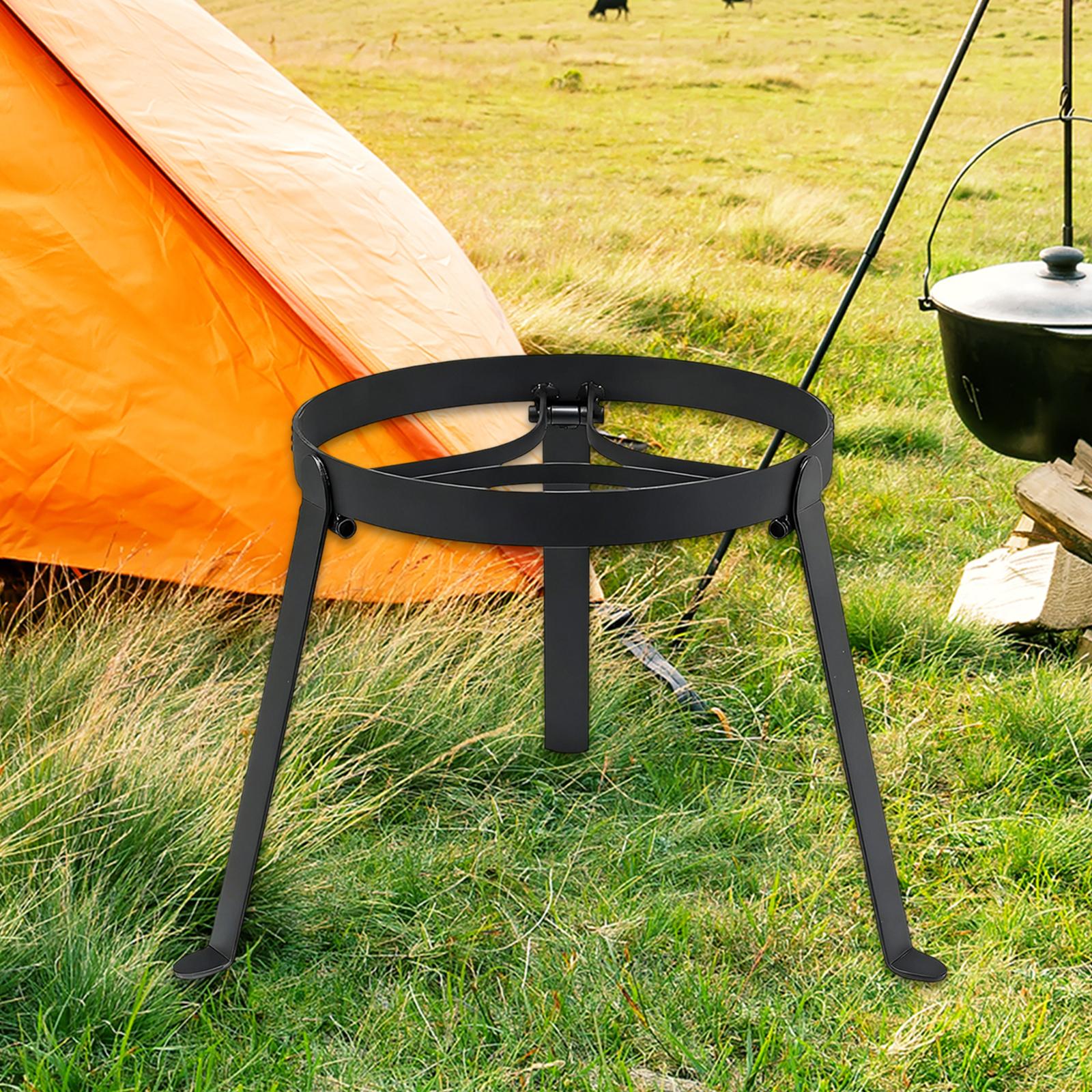 Camping Cooking Meat - Foldable Cooking Campfire Tripod Iron Portable