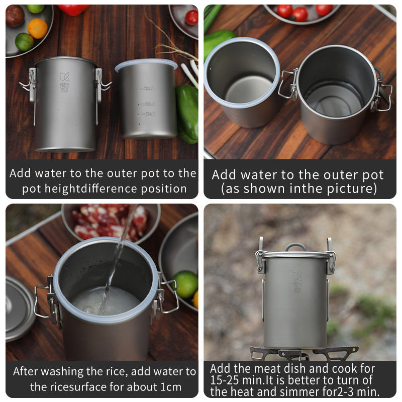 KEITH Pure Titanium Rice Cooke - Camping Cooking Ware recension och pris