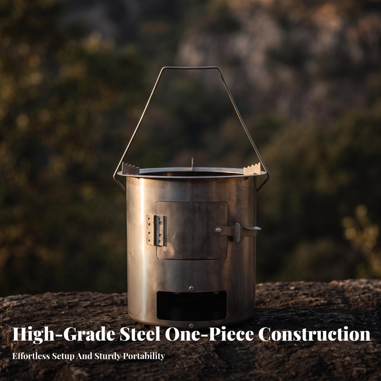 Economy Wood Stove for Outdoor - Camping No Cooking Meals recension och pris