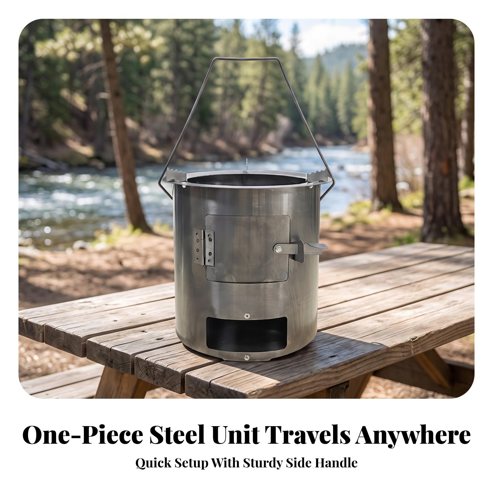 Economy Wood Stove for Outdoor - Camping No Cooking Meals recension och pris
