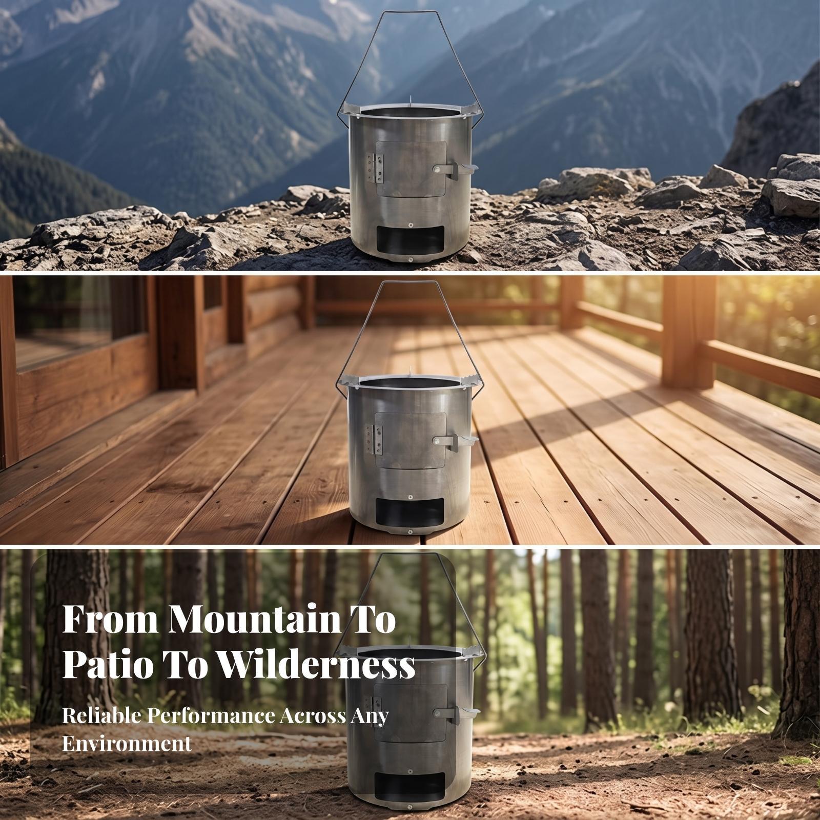 Economy Wood Stove for Outdoor - Camping No Cooking Meals recension och pris