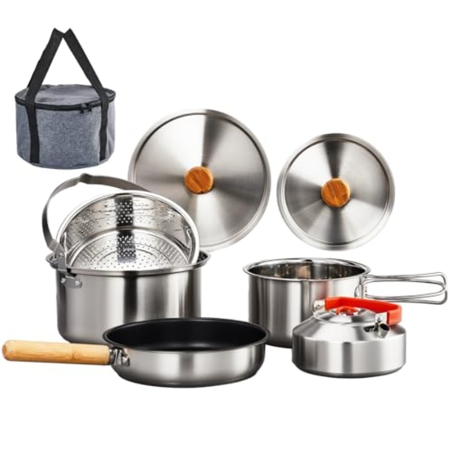 Camping Cookware Set, Lightwei - Camping Cooking Mess Kit recension och pris