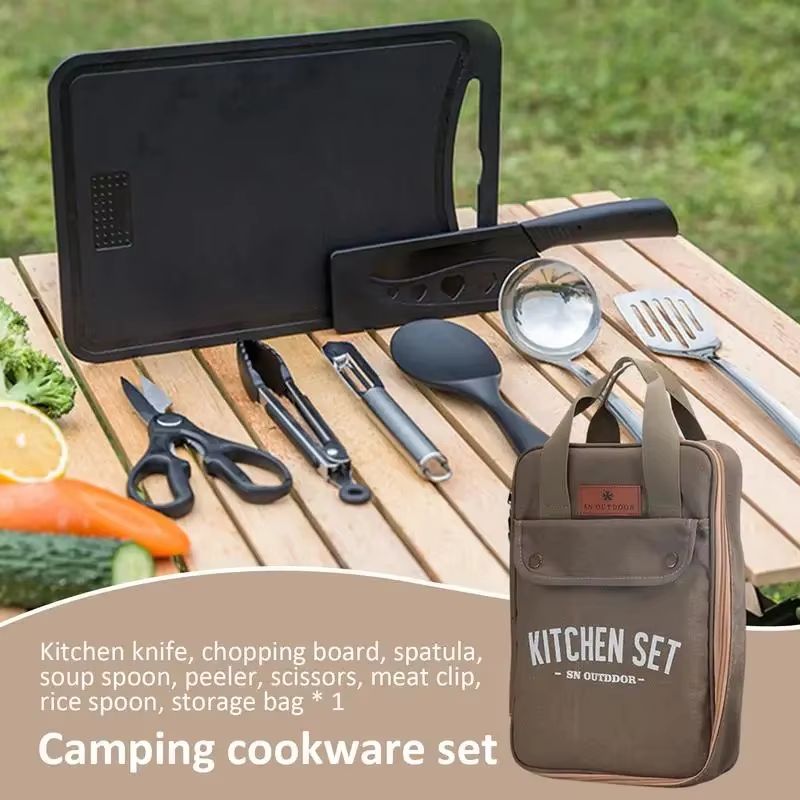 8pcs Camping Kitchen Cookware  - Camping Cooking Pots And Pans recension och pris