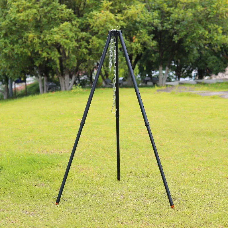1Pc Outdoor Bonfire Tripod Cam - Camping Cooking Pot Tripod recension och pris