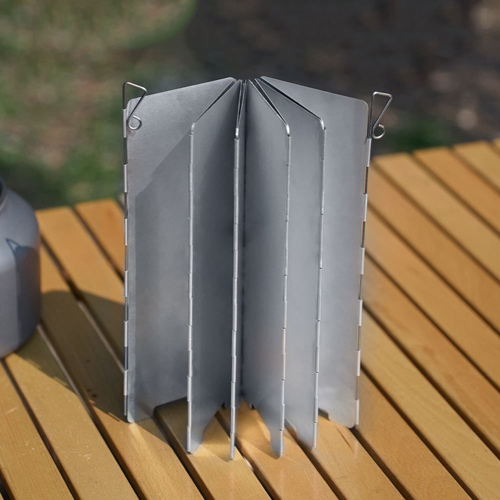 10 Plates Foldable Gas Stove W - Camping Cooking Windscreen recension och pris