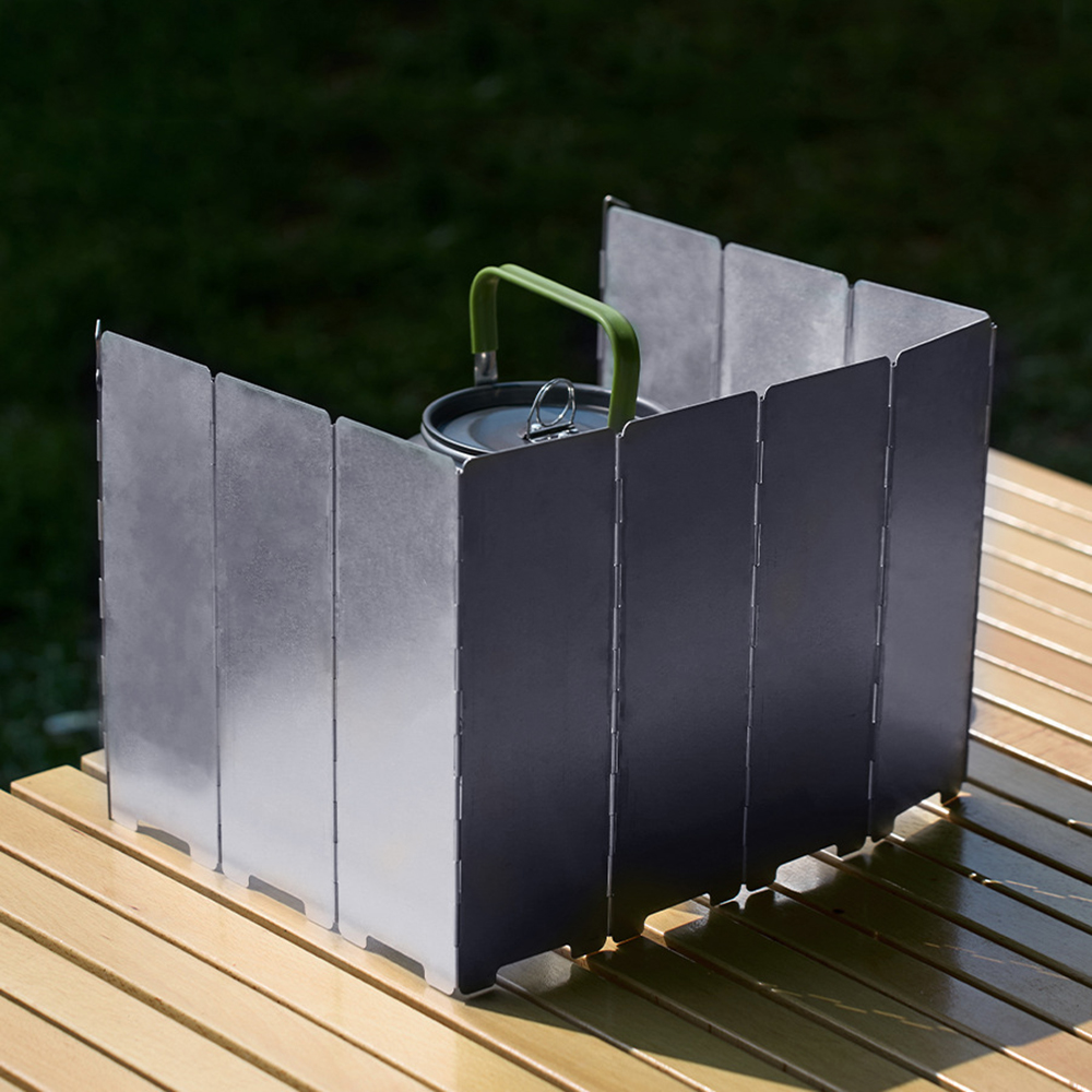 10 Plates Foldable Gas Stove W - Camping Cooking Windscreen recension och pris