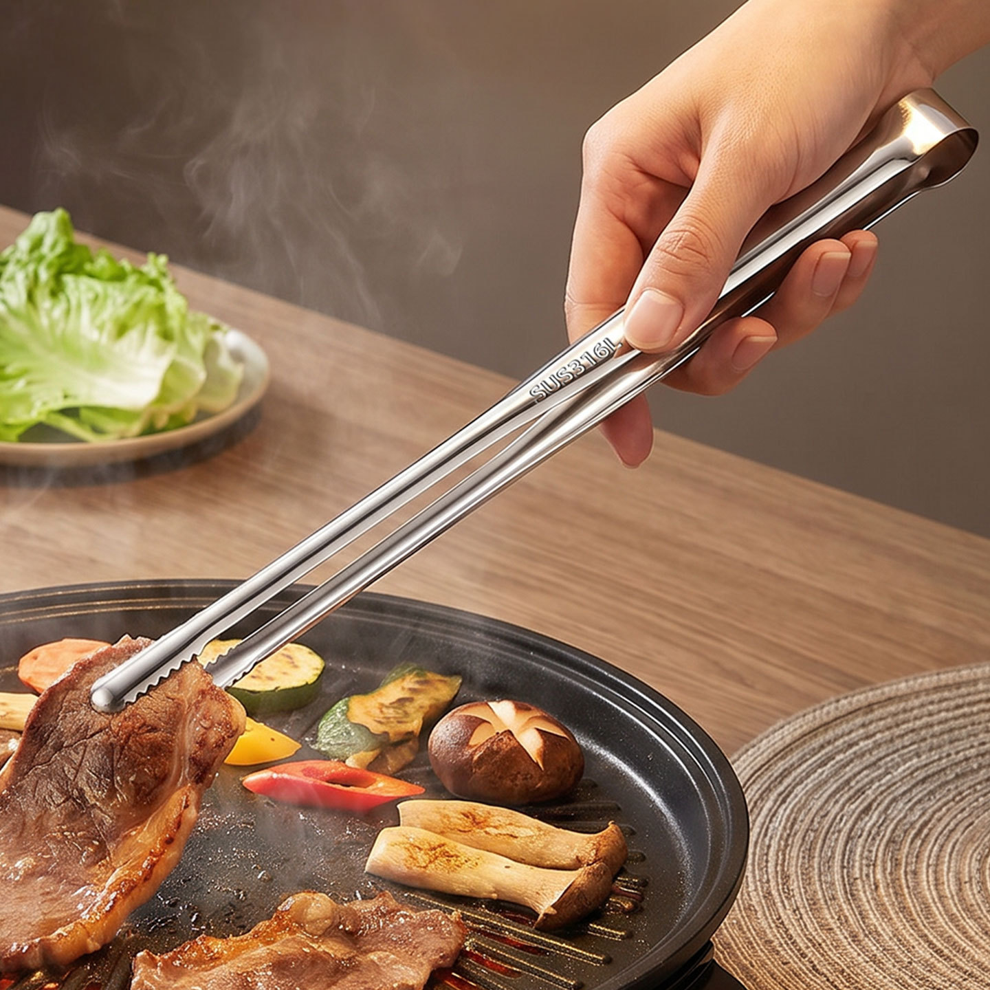 Grill Tongs Meat Culinary Nipp - Camping Cooking Meat recension och pris