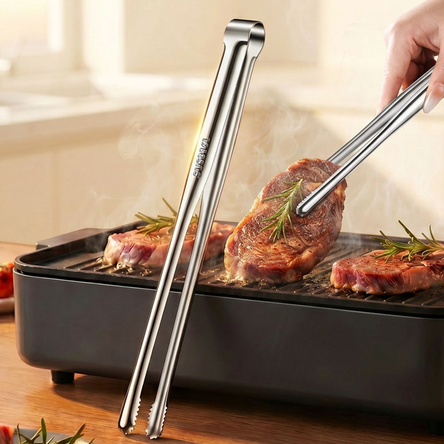 Grill Tongs Meat Culinary Nipp - Camping Cooking Meat recension och pris