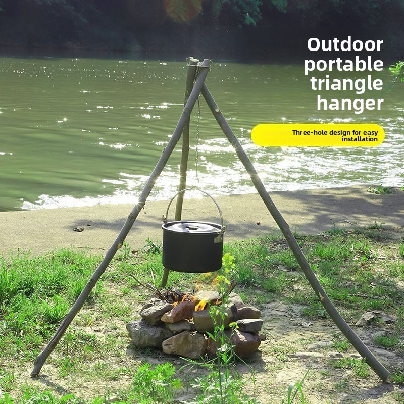 Outdoor BBQ Tripod Portable De - Camping Cooking Pot Tripod recension och pris