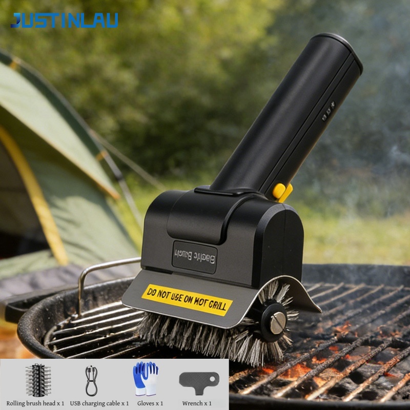 JUSTINLAU Electric Grill Brush - Camping Cooking Meat recension och pris