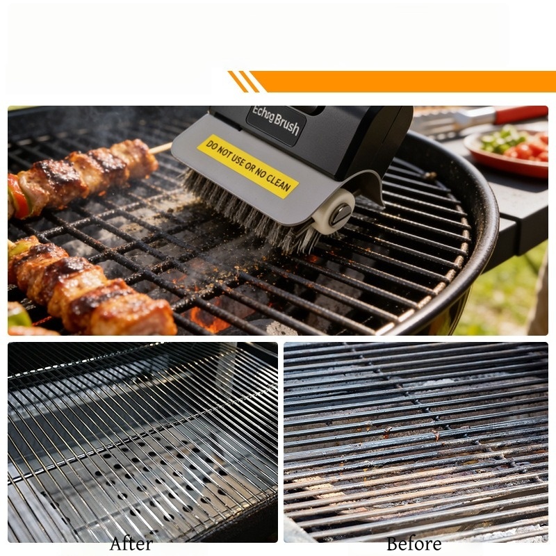 JUSTINLAU Electric Grill Brush - Camping Cooking Meat recension och pris
