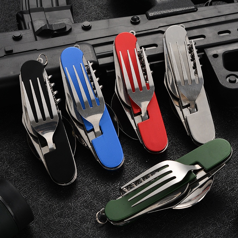 4 in 1 Folding Tableware Detac - Camping Cooking Knives recension och pris