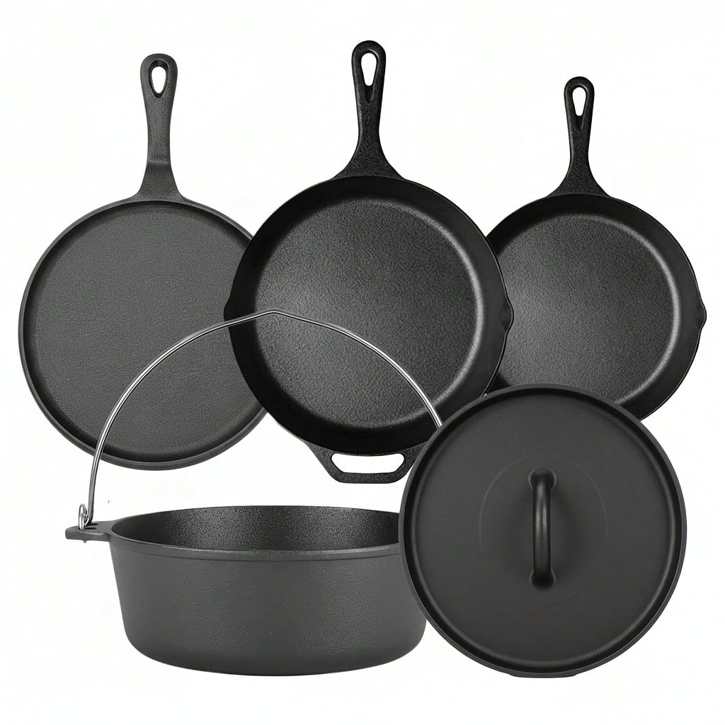 PACILACK Cast Iron Pots And Pa - Camping Cooking Dutch Oven recension och pris