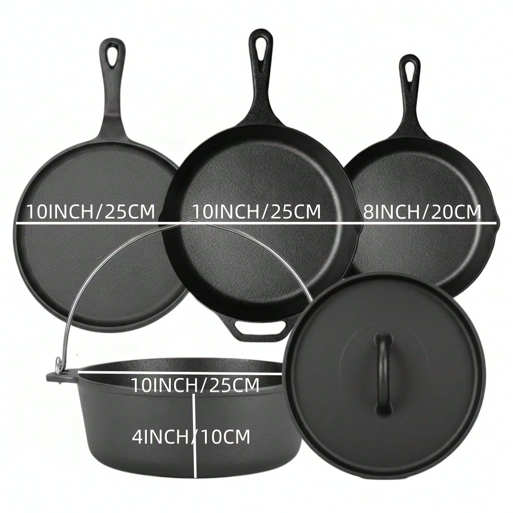 PACILACK Cast Iron Pots And Pa - Camping Cooking Dutch Oven recension och pris