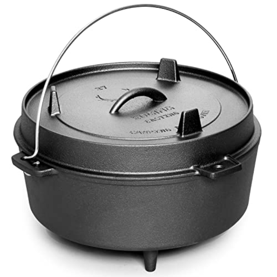 Pre-Seasoned Cast Iron Dutch O - Camping Cooking Dutch Oven recension och pris