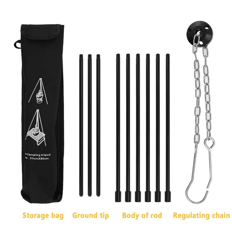 Camping Campfire Tripod for Ha - Camping Cooking Pot Tripod recension och pris