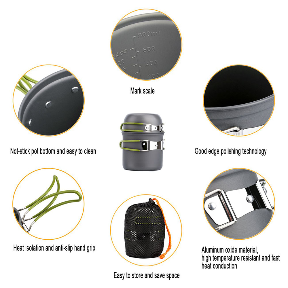 Ultralight Camping Pots Cookwa - Camping Cooking Pots And Pans recension och pris