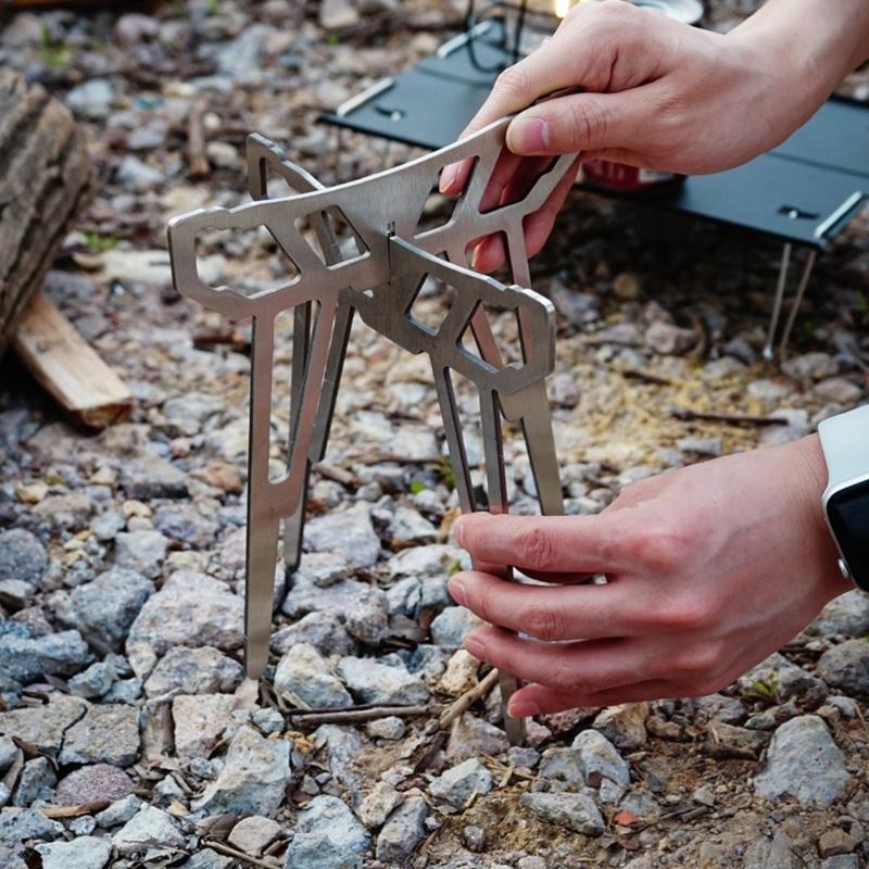 55KD Foldable Camp Stove Base  - Camping Cooking Pot Tripod recension och pris