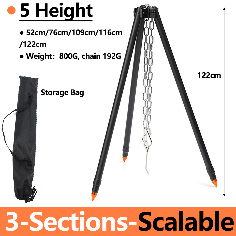 Camping Campfire Tripod for Ha - Camping Cooking Pot Tripod recension och pris