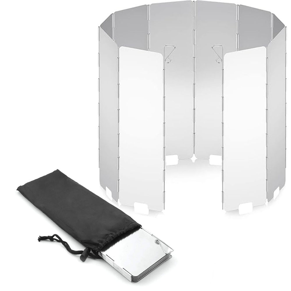 8/9/10/12/14/16 Plates Folding - Camping Cooking Windscreen recension och pris