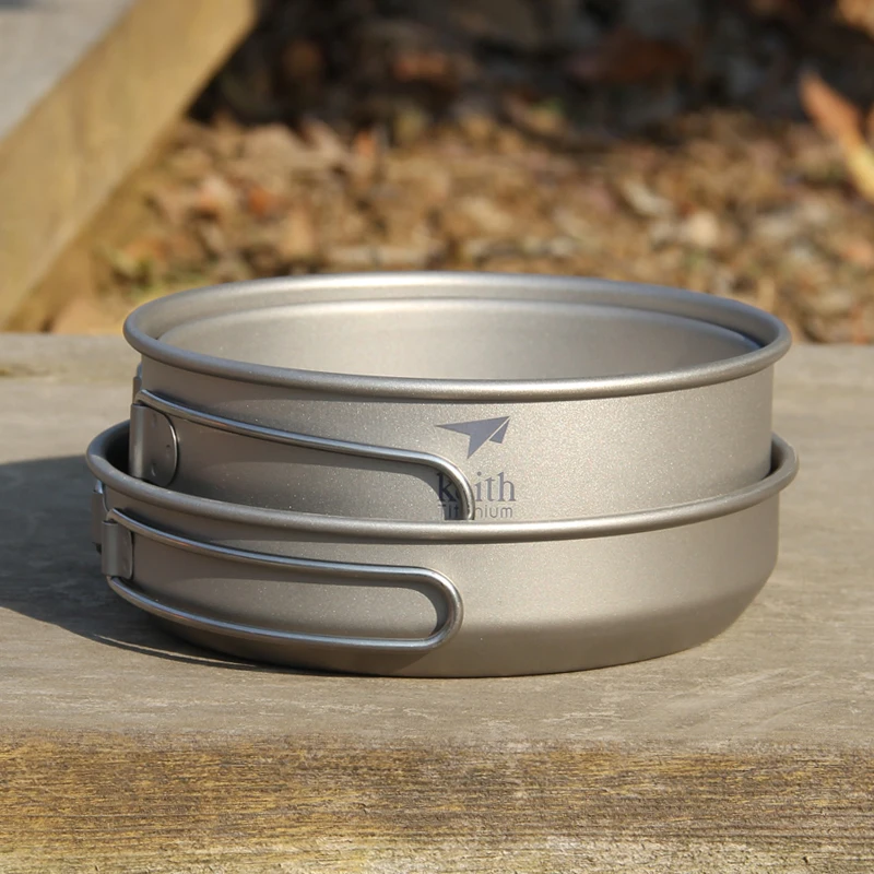 Keith 3PCS Titanium Cookware P - Camping Cooking Pots And Pans recension och pris