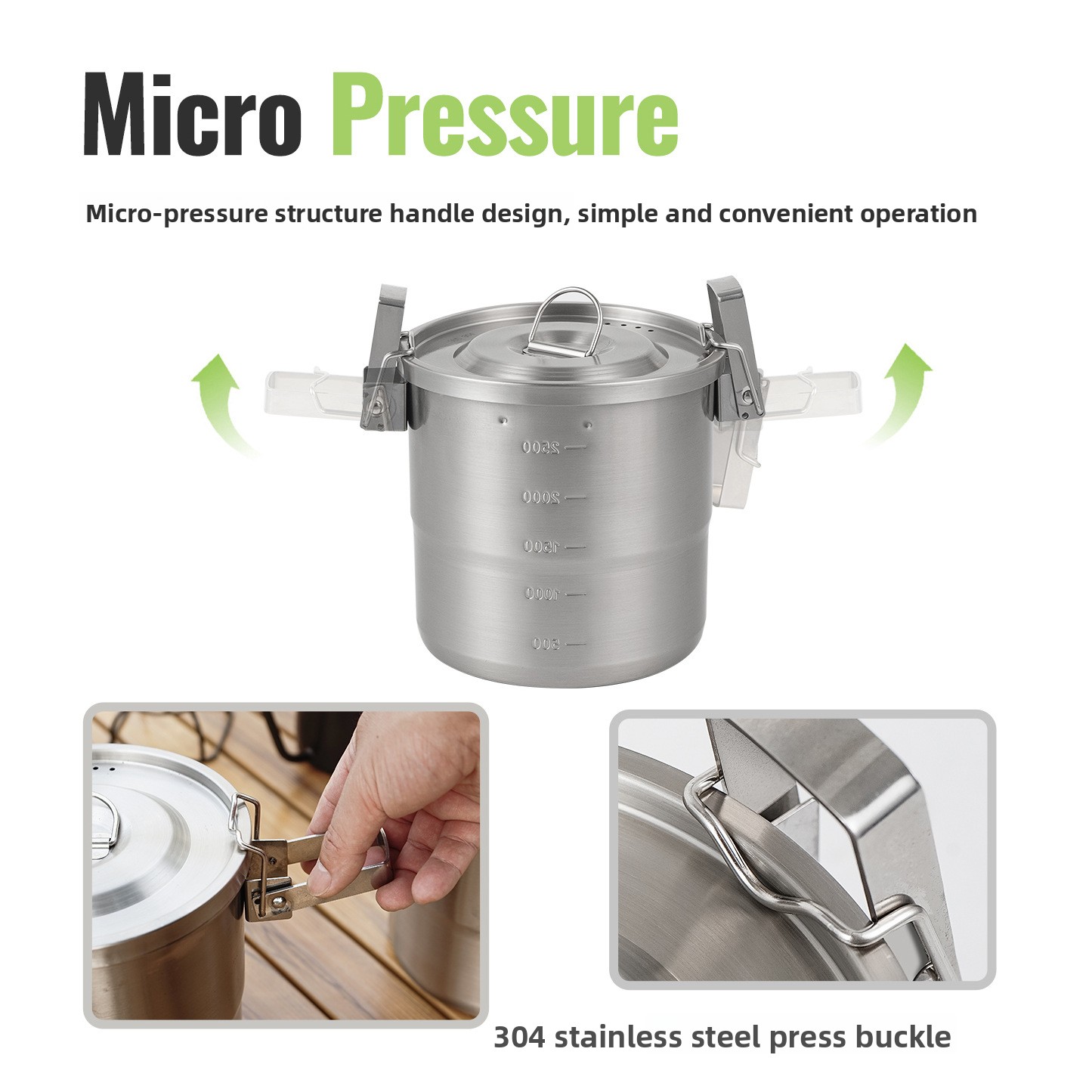 Outdoor 304 stainless steel po - Camping Cooking Pots And Pans recension och pris