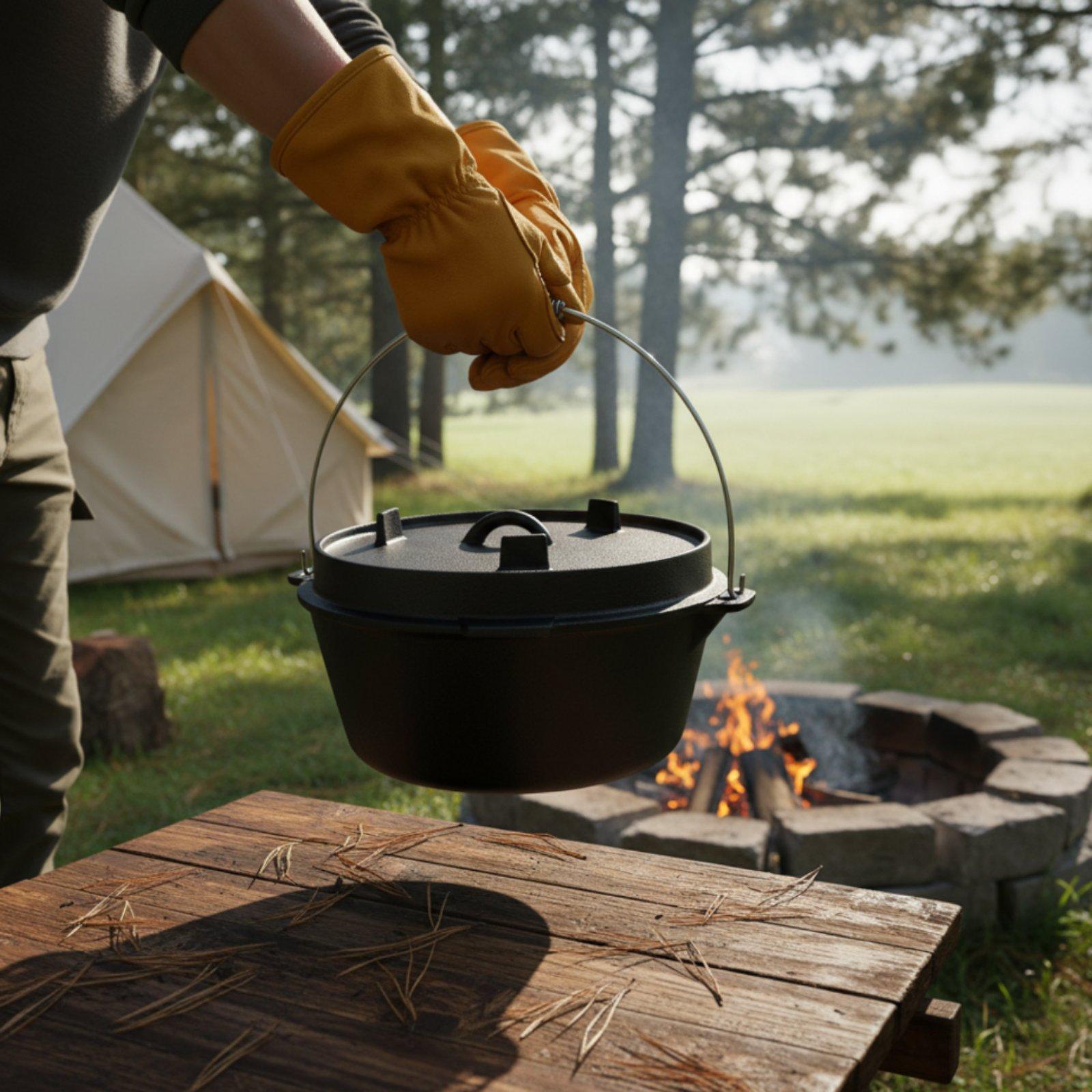 Outdoor Cast Iron Dutch Oven C - Camping Cooking Dutch Oven recension och pris