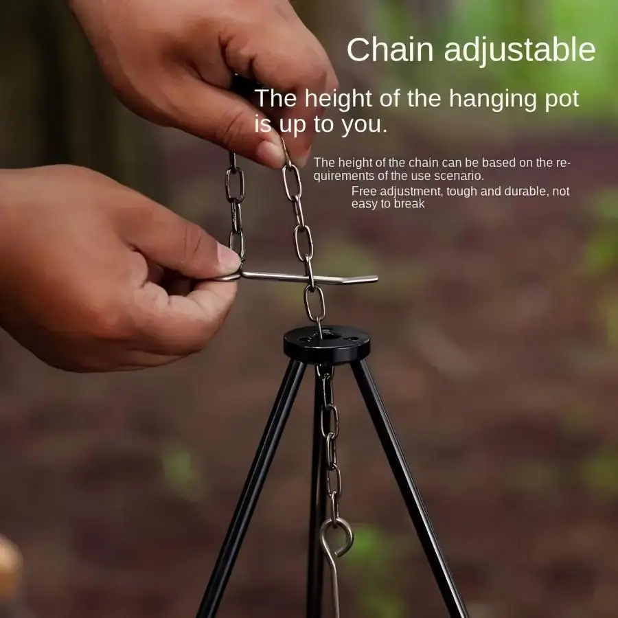 Outdoor Large Bonfire Tripod P - Camping Cooking Pot Tripod recension och pris