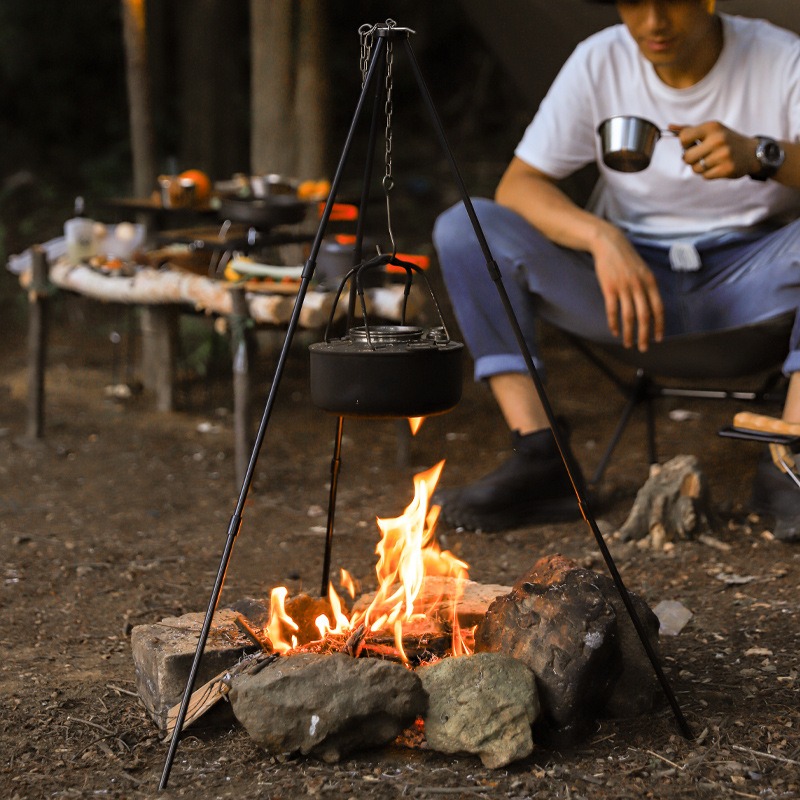 Portable Outdoor Cooking Tripo - Camping Cooking Pot Tripod recension och pris