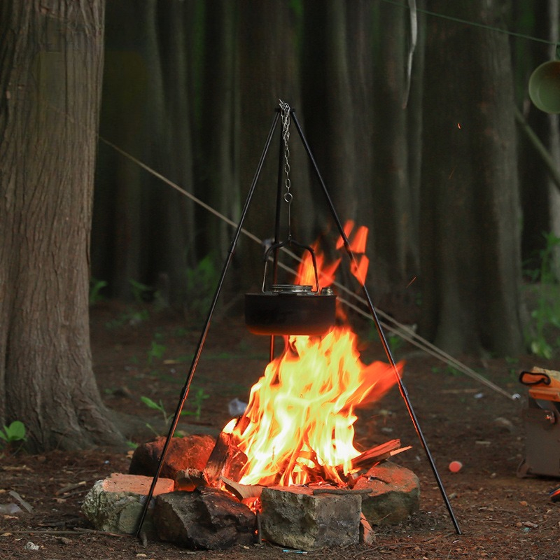 Portable Outdoor Cooking Tripo - Camping Cooking Pot Tripod recension och pris
