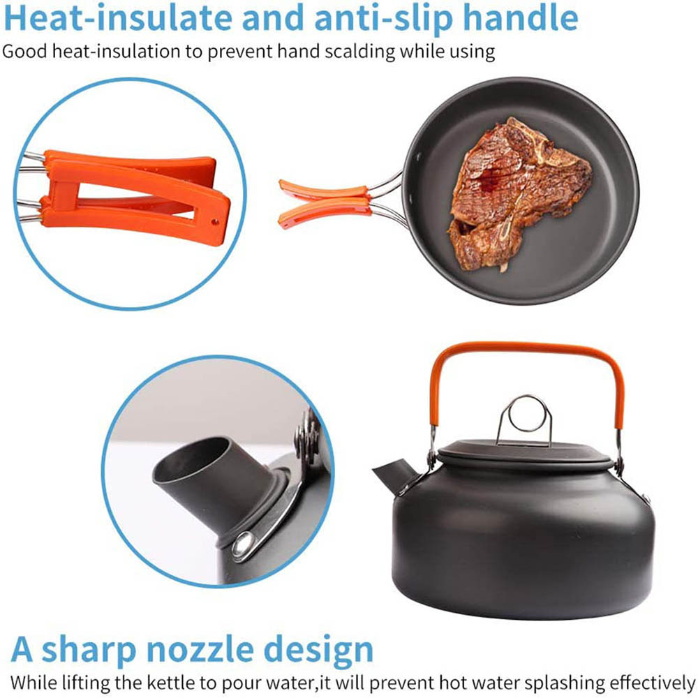 1pcs/1set Camping Cookware Kit - Camping Cooking Pots And Pans recension och pris