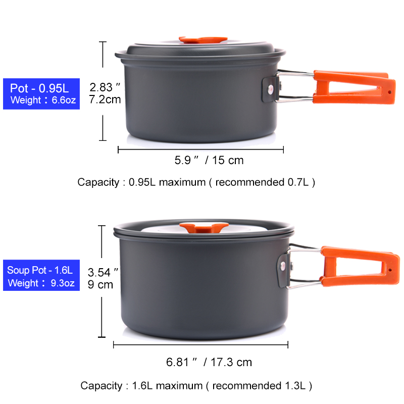 Widesea Camping Outdoor Cookwa - Camping Cooking Pots And Pans recension och pris