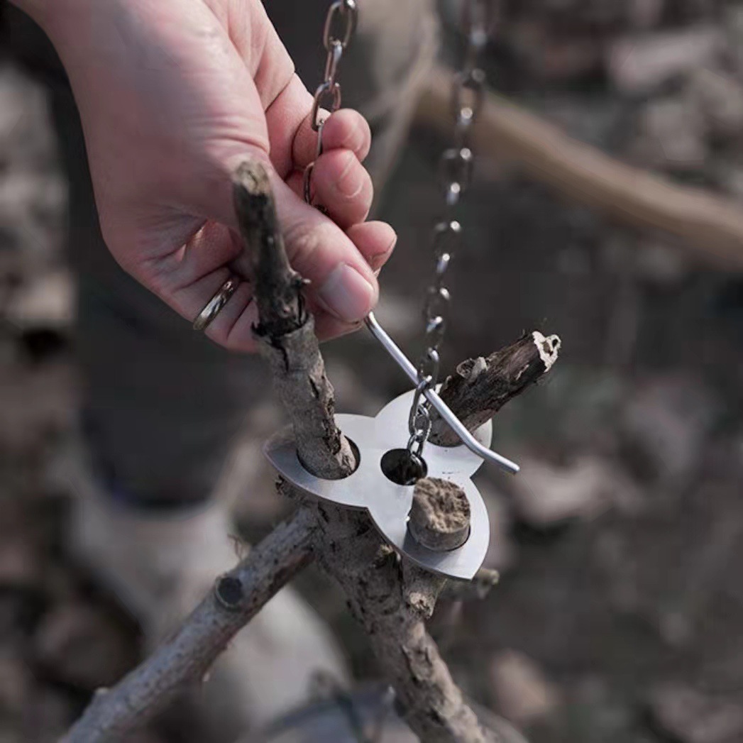 Stainless Steel Camping Tripod - Camping Cooking Pots And Pans recension och pris
