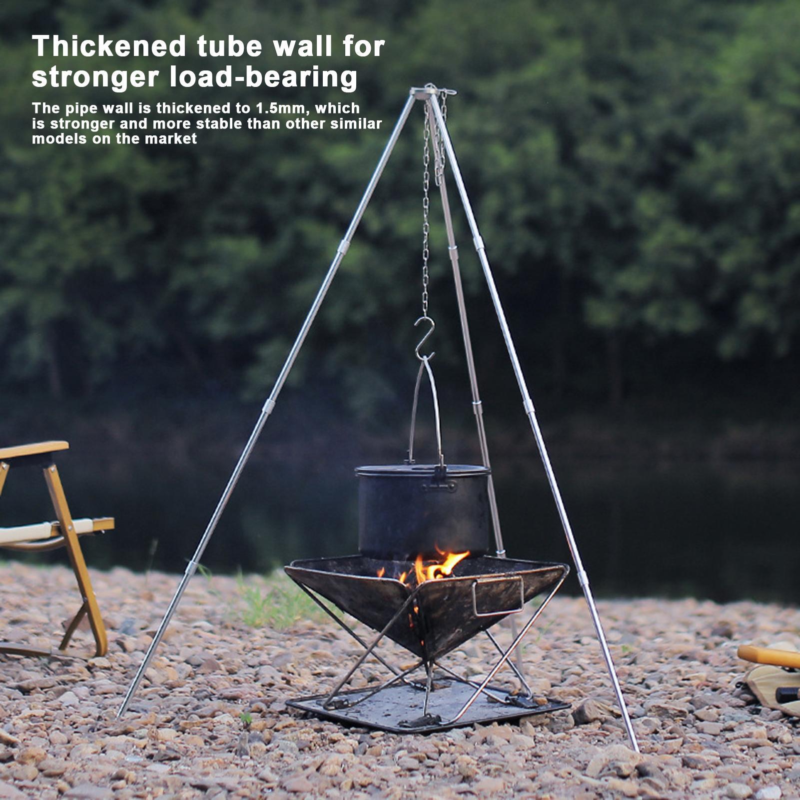 Outdoor Large Bonfire Tripod P - Camping Cooking Pot Tripod recension och pris