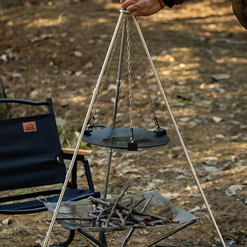 Aluminum Camping Bonfire Tripo - Camping Cooking Pot Tripod recension och pris
