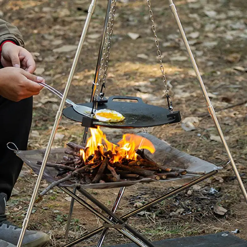 Aluminum Camping Bonfire Tripo - Camping Cooking Pot Tripod recension och pris