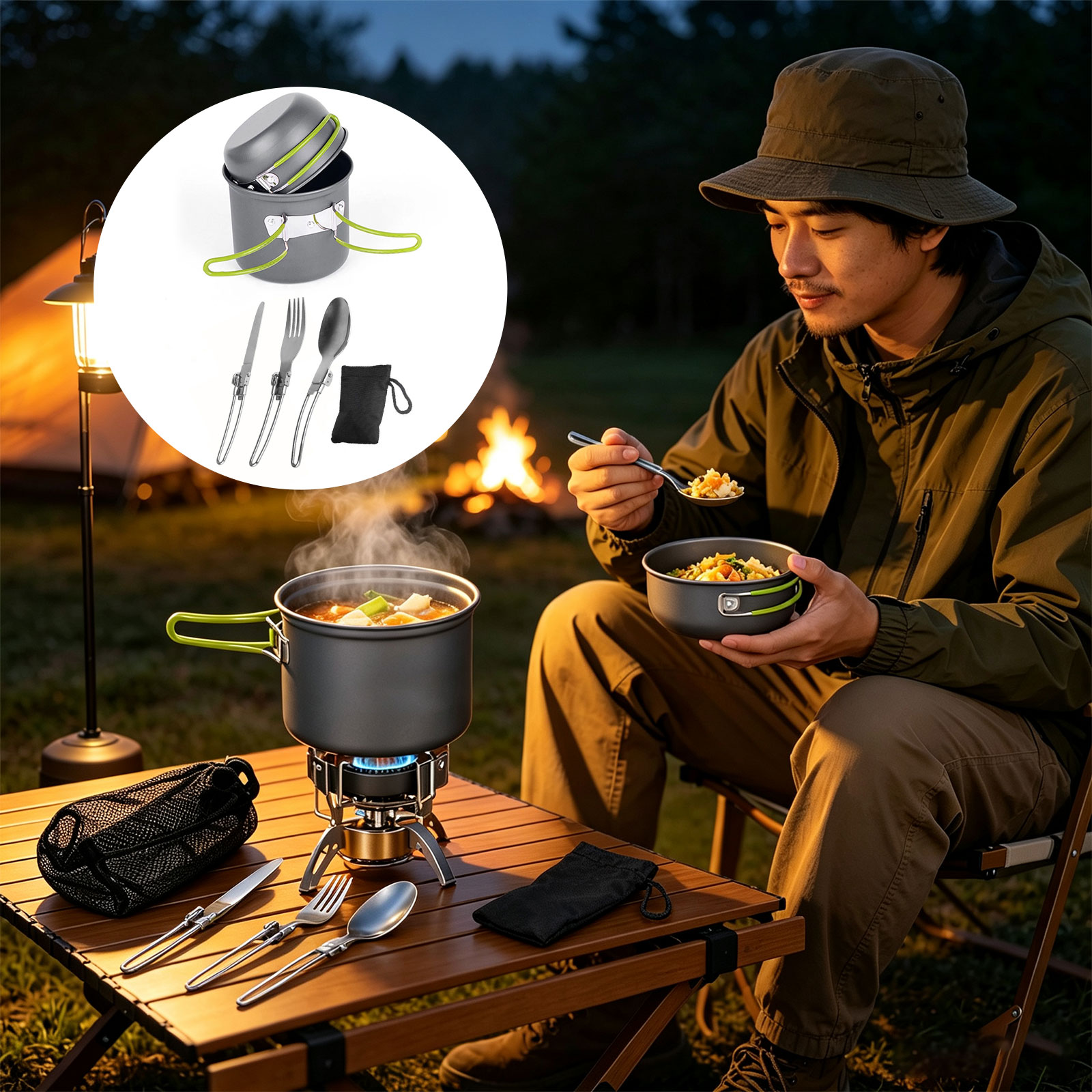 Camping Cookware Mess Kit Ultr - Camping Cooking Mess Kit recension och pris