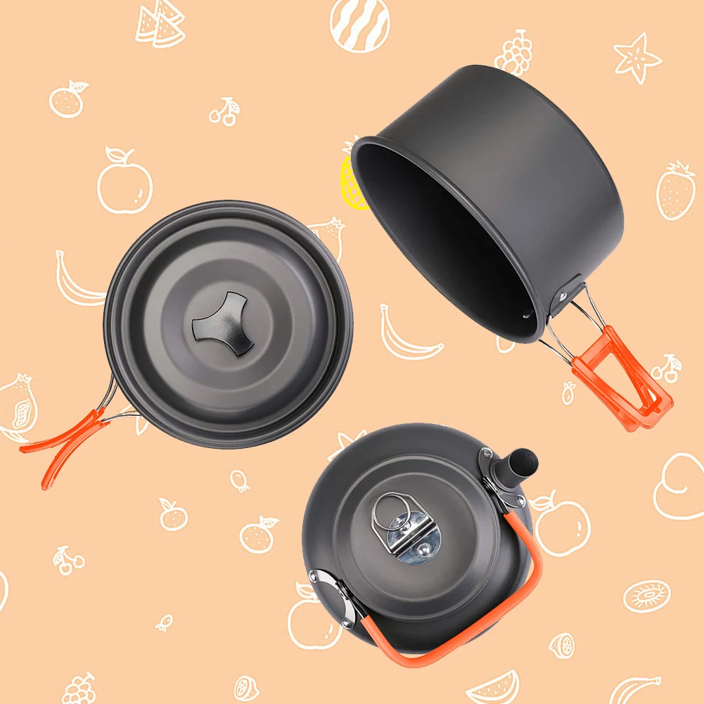 Camping Cookware Kit Kettle Po - Camping Cooking Pots And Pans recension och pris